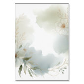 ソフトウォーターカラーフローラセージ結婚グリーン テーブルナンバー (裏面)