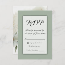 ソフトウォーターカラーフローラセージ結婚グリーン