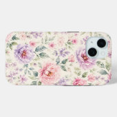 ソフトウォーターカラーペオニーフローラル Case-Mate iPhoneケース (裏面 (横))