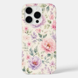 ソフトウォーターカラーペオニーフローラル iPhone 16 PROケース