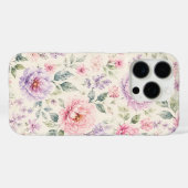 ソフトウォーターカラーペオニーフローラル Case-Mate iPhoneケース (裏面 (横))
