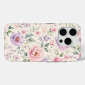 ソフトウォーターカラーペオニーフローラル Case-Mate iPhoneケース (裏面 (横))