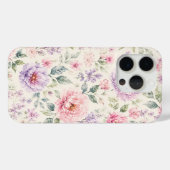 ソフトウォーターカラーペオニーフローラル Case-Mate iPhoneケース (裏面 (横))