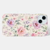 ソフトウォーターカラーペオニーフローラル Case-Mate iPhoneケース (裏面 (横))