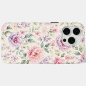 ソフトウォーターカラーペオニーフローラル Case-Mate iPhoneケース (裏面 (横))