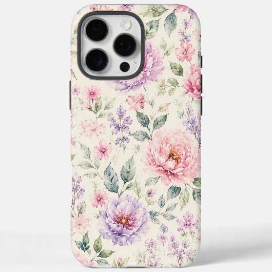 ソフトウォーターカラーペオニーフローラル Case-Mate iPhoneケース (裏面)
