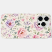 ソフトウォーターカラーペオニーフローラル Case-Mate iPhoneケース (裏面 (横))