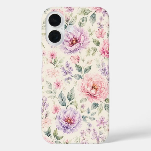 ソフトウォーターカラーペオニーフローラル Case-Mate iPhoneケース (裏面)