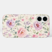 ソフトウォーターカラーペオニーフローラル Case-Mate iPhoneケース (裏面 (横))