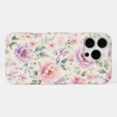 ソフトウォーターカラーペオニーフローラル iPhoneケース (裏面横)
