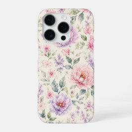 ソフトウォーターカラーペオニーフローラル iPhone 16 PROケース