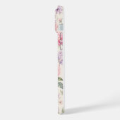 ソフトウォーターカラーペオニーフローラル iPhoneケース (左側面)