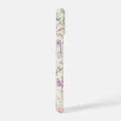 ソフトウォーターカラーペオニーフローラル iPhone 15ケース (右側面)