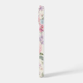 ソフトウォーターカラーペオニーフローラル iPhone 15ケース (左側面)