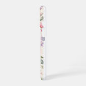 ソフトウォーターカラーペオニーフローラル iPhone 16ケース (左側面)