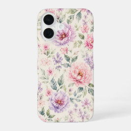 ソフトウォーターカラーペオニーフローラル iPhone 16ケース