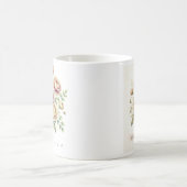 ソフトウォーターカラーペオニーブーケ.... コーヒーマグカップ (中央)