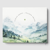 ソフトウォーターカラー雪山風景結婚ズ ゲストブック (裏面)