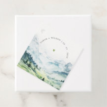 ソフトウォーターカラー雪山風景結婚ズ