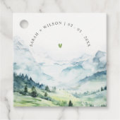 ソフトウォーターカラー雪山風景結婚ズ フェイバータグ (正面)