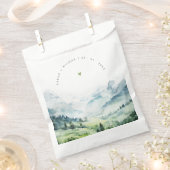 ソフトウォーターカラー雪山風景結婚ズ フェイバーバッグ (クリップ留めされた状態)