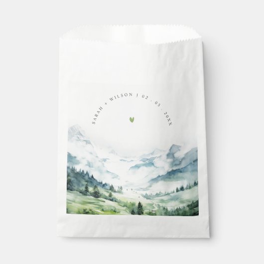 ソフトウォーターカラー雪山風景結婚ズ フェイバーバッグ (正面)