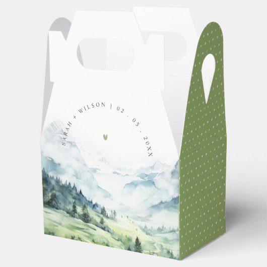 ソフトウォーターカラー雪山風景結婚ズ フェイバーボックス (オープン)