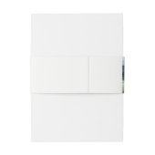 ソフトウォーターカラー雪山風景結婚ズ 招待状ベリーバンド (裏面例)