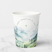 ソフトウォーターカラー雪山風景結婚ズ 紙コップ (裏面)