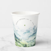 ソフトウォーターカラー雪山風景結婚ズ 紙コップ (正面)