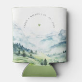 ソフトウォーターカラー雪山風景結婚ズ 缶クーラー (裏面)