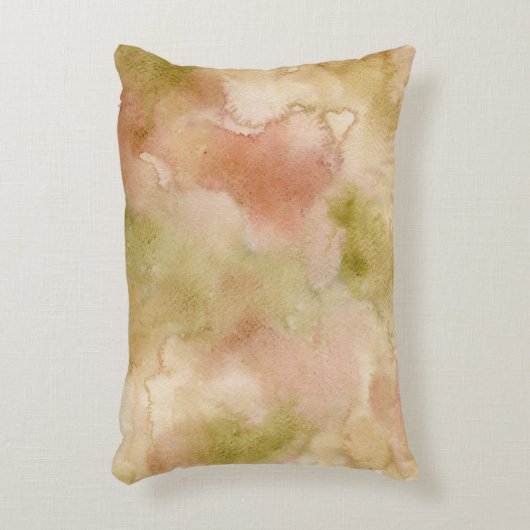 ソフトウォーター抽象芸術ピローグリーン赤面 アクセントクッション (正面(垂直))