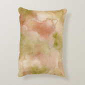 ソフトウォーター抽象芸術ピローグリーン赤面 アクセントクッション (裏面(縦))