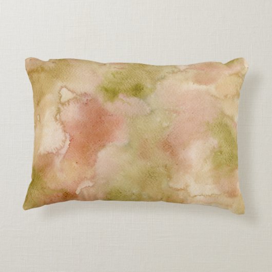 ソフトウォーター抽象芸術ピローグリーン赤面 アクセントクッション (裏面)