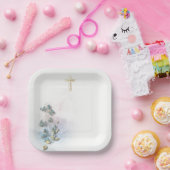 ソフトウォーター色とゴールデンクロス紙プレート ペーパープレート (パーティー)