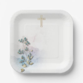 ソフトウォーター色とゴールデンクロス紙プレート ペーパープレート