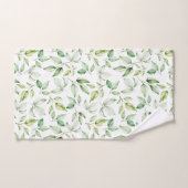 ソフトウォーター色の緑離れの バスタオルセット (ハンドタオル)