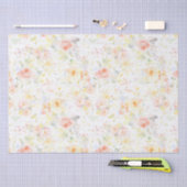 ソフトウォーター色の花ロマンチックエレガントな 薄葉紙 (クラフト)