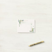 ソフトウォーター色の金ゴールド緑のモノグラムを投稿しない ポストイット (デスク上)