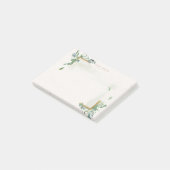 ソフトウォーター色の金ゴールド緑のモノグラムを投稿しない ポストイット (アングル)