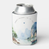 ソフトウォーター色タイ沿岸シースケープ結婚ス 缶クーラー (缶正面)