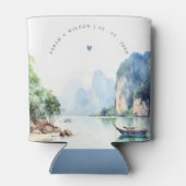 ソフトウォーター色タイ沿岸シースケープ結婚ス 缶クーラー (裏面)