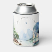 ソフトウォーター色タイ沿岸シースケープ結婚ス 缶クーラー (缶裏面)