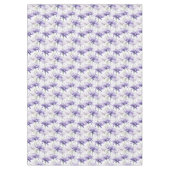 ソフトウォーター色パープルフローラ パターン（の模様が）ある テーブルクロス (正面)