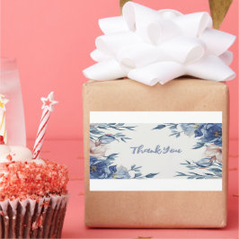 ソフトウォーター色ブルーフローラ 長方形シール