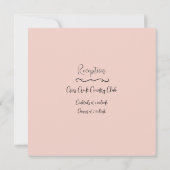 ソフトウォーター色赤面フローラ結婚式招待状 招待状 (裏面)