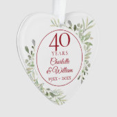 ソフトウォーター葉カラーの40周年記念写真 オーナメント (正面)