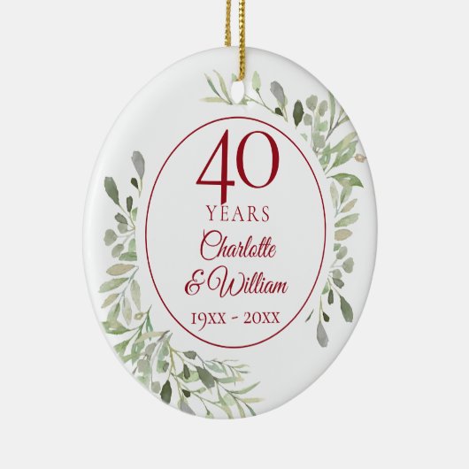 ソフトウォーター葉カラー40周年記念写真 セラミックオーナメント (右)