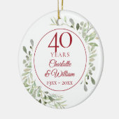 ソフトウォーター葉カラー40周年記念写真 セラミックオーナメント (左)