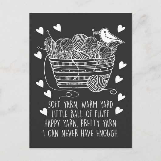 ソフトウォーミングヤーンキルティング編み物キルター ポストカード (正面)